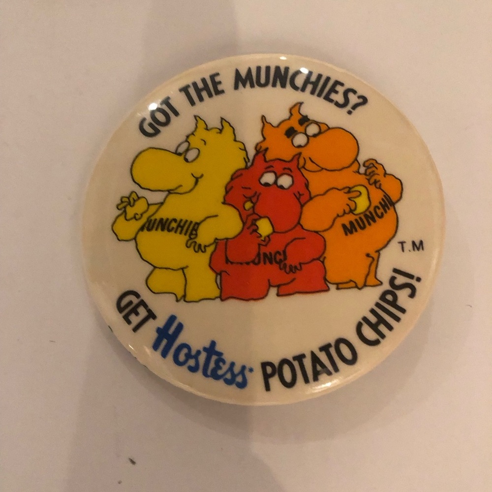 3/$40 Hostess Potato Chips Vintage Button Pin